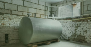 filled heating oil tank